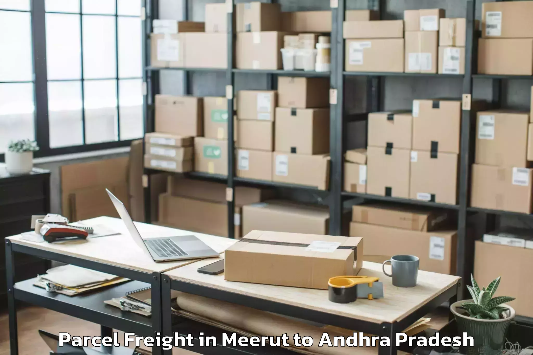 Efficient Meerut to Obuladevaracheruvu Parcel Freight